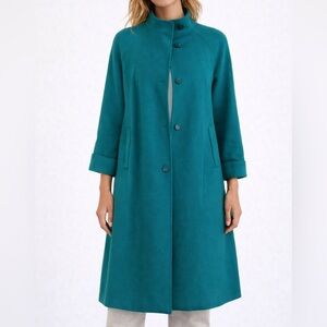 Classic Turquoise Trench Coat for Women